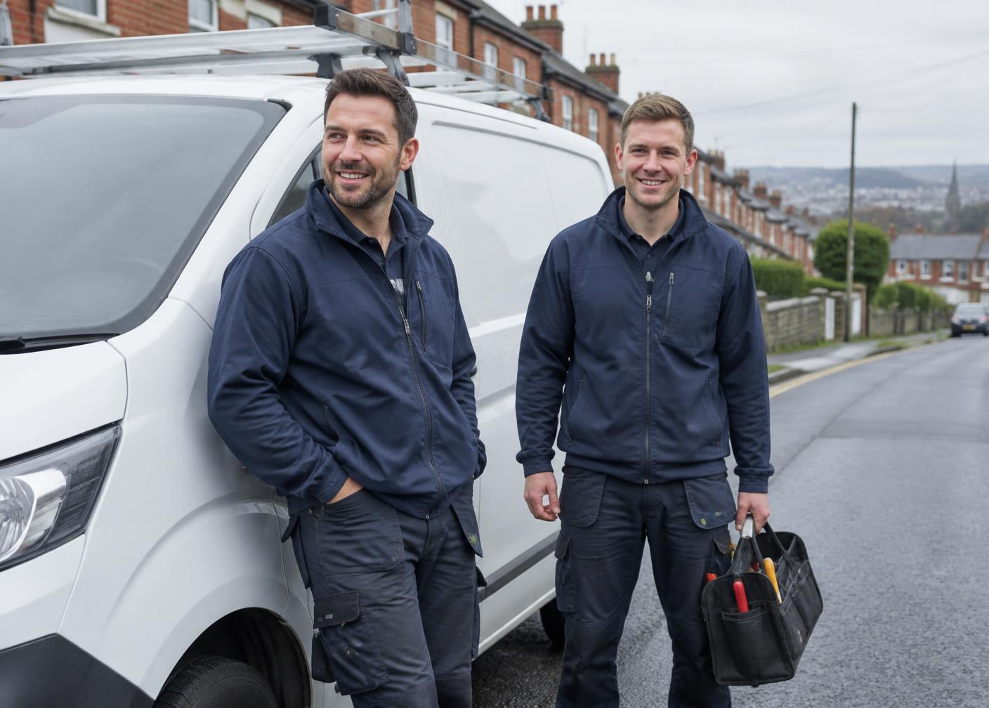 New Gas Boilers Dublin engineer and company van